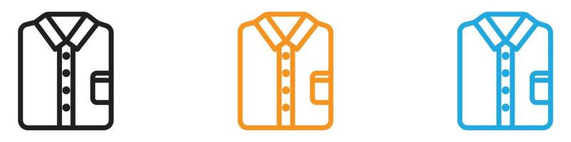 dress shirt icon logo set collection for web app ui vector