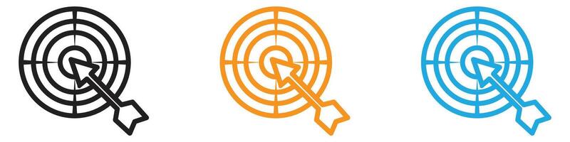darts icon logo set collection for web app ui vector