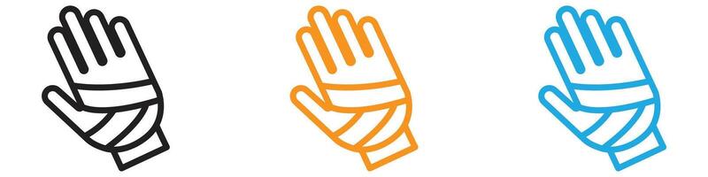 hand accident icon logo set collection for web app ui vector