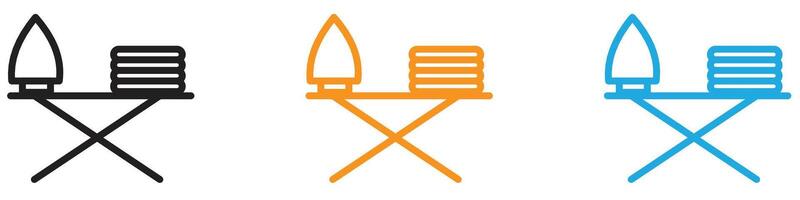 ironing table icon logo set collection for web app ui vector