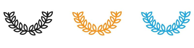laurel wreath icon logo set collection for web app ui vector