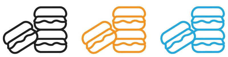 macarons icon logo set collection for web app ui vector