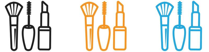 makeup icon logo set collection for web app ui vector