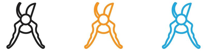 pruner icon logo set collection for web app ui vector