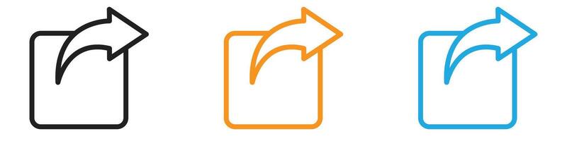 share icon logo set collection for web app ui vector