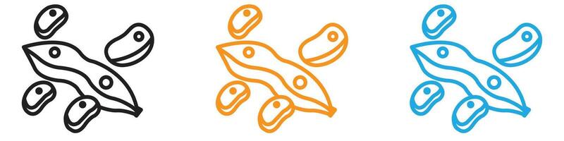 soybeans icon logo set collection for web app ui vector