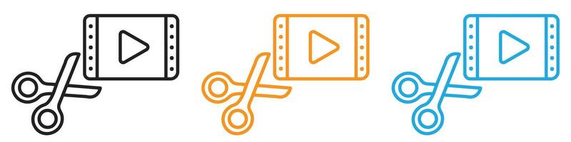 Editor icon logo set collection for web app ui vector