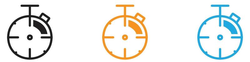 testing time icon logo set collection for web app ui vector
