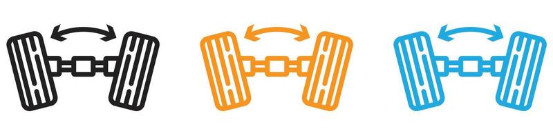 wheel alignment icon logo set collection for web app ui vector