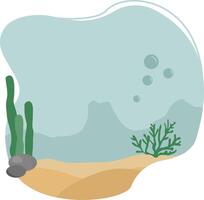 Under the sea view background nature vector