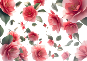 Pink blossoms on a branch, capturing the essence of spring. Isolated on a transparent background png