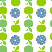 Apple fruit seamless pattern. Food template for background, textile, wrapping paper, wallpaper. vector