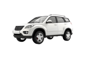 White SUV with Modern Design for Urban and Off-Road Travel Isolated on a transparent background png