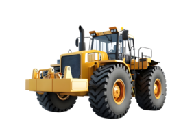 Yellow Bulldozer for Construction and Heavy-Duty Work Isolated on a transparent background png