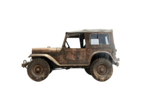 Vintage car model with intricate details as showpiece. Isolated on a transparent background png