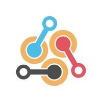 Circuit logo icon design vector