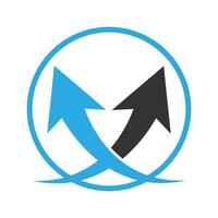 Arrow icon logo design vector