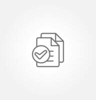 Document file, Checklist icon set. Clipboard checklist or document. Checkmark, document, checkbox on paper and more. Clipboard concept. Icon illustration vector