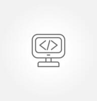 DevOps icons. Editable stroke. Software development and IT operations set symbols. Test release monitor operate deploy plan code build vector