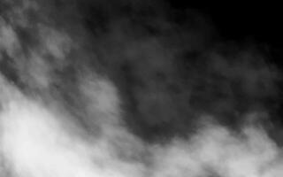White smoke cloud with overlay effect on transparent black background. Realistic border with fog illustration of smoky mist or toxic vapor on floor. Meteorological phenomenon or condensation. vector