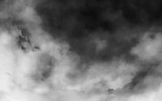 White smoke cloud with overlay effect on transparent black background. Realistic border with fog illustration of smoky mist or toxic vapor on floor. Meteorological phenomenon or condensation. vector