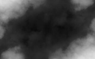 White smoke cloud with overlay effect on transparent black background. Realistic border with fog illustration of smoky mist or toxic vapor on floor. Meteorological phenomenon or condensation. vector