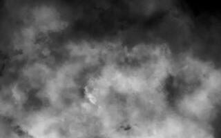 White smoke cloud with overlay effect on transparent black background. Realistic border with fog illustration of smoky mist or toxic vapor on floor. Meteorological phenomenon or condensation. vector