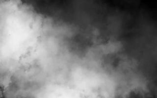 White smoke cloud with overlay effect on transparent black background. Realistic border with fog illustration of smoky mist or toxic vapor on floor. Meteorological phenomenon or condensation. vector