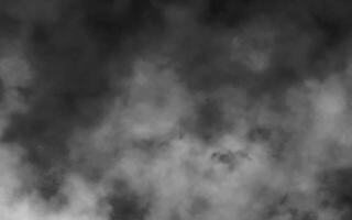 White smoke cloud with overlay effect on transparent black background. Realistic border with fog illustration of smoky mist or toxic vapor on floor. Meteorological phenomenon or condensation. vector