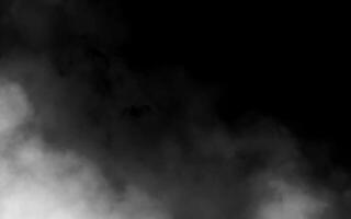 White smoke cloud with overlay effect on transparent black background. Realistic border with fog illustration of smoky mist or toxic vapor on floor. Meteorological phenomenon or condensation. vector