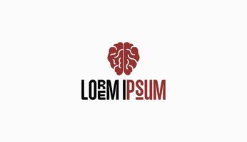 Logo design typography illustration brain design technology vector