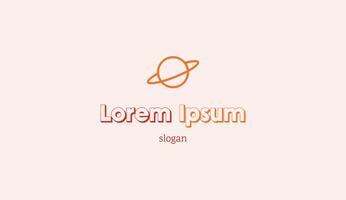 Logo design simple typography planet saturn design technology illustration vector