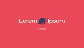 Logo design simple typography Saturn planet design technology vector
