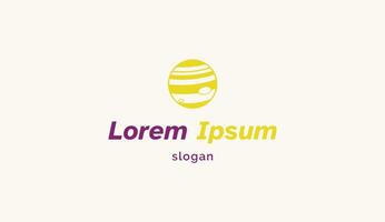 Logo design typography icon planet symbol technology vector
