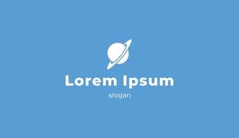 Logo design simple typography planet saturn design technology vector