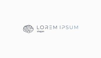 Logo design typography brain illustration network design technology vector