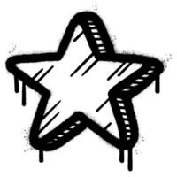 Spray Painted Graffiti star icon isolated on white background. vector