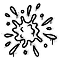 Spray Painted Graffiti Water splash icon Sprayed isolated with a white background. vector