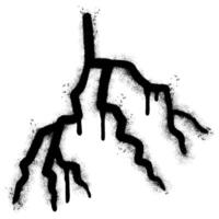 Spray Painted Graffiti thunder icon Sprayed isolated with a white background. vector