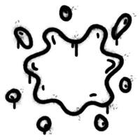 Spray Painted Graffiti Water splash icon Sprayed isolated with a white background. vector