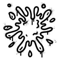 Spray Painted Graffiti Water splash icon Sprayed isolated with a white background. vector