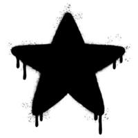 Spray Painted Graffiti star icon isolated on white background. vector