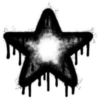 Spray Painted Graffiti star icon isolated on white background. vector