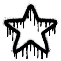 Spray Painted Graffiti star icon isolated on white background. vector