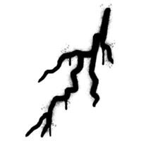Spray Painted Graffiti thunder icon Sprayed isolated with a white background. vector