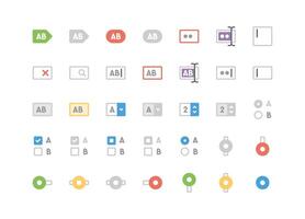 Check Box and Switch set. Colorful Style vector