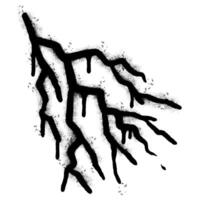 Spray Painted Graffiti thunder icon Sprayed isolated with a white background. vector