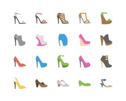 Set collections high heels icon. vector