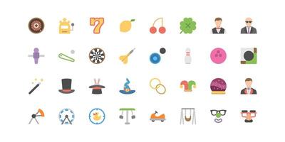 Carnival and Circus Icon Set vector