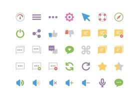 Media and Communication Icon Set vector